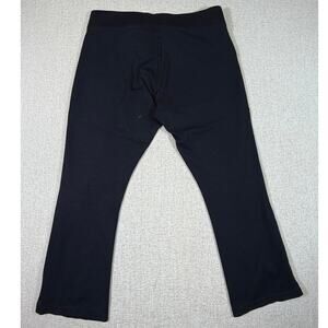 American Giant Women's 14 Black Cropped Knit Pants Stretch Casual Lounge Fit